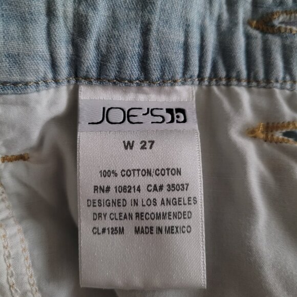 Joe's Jeans Rare Vintage Wash Wide Leg Denim Overall SZ 27 - Picture 9 of 10